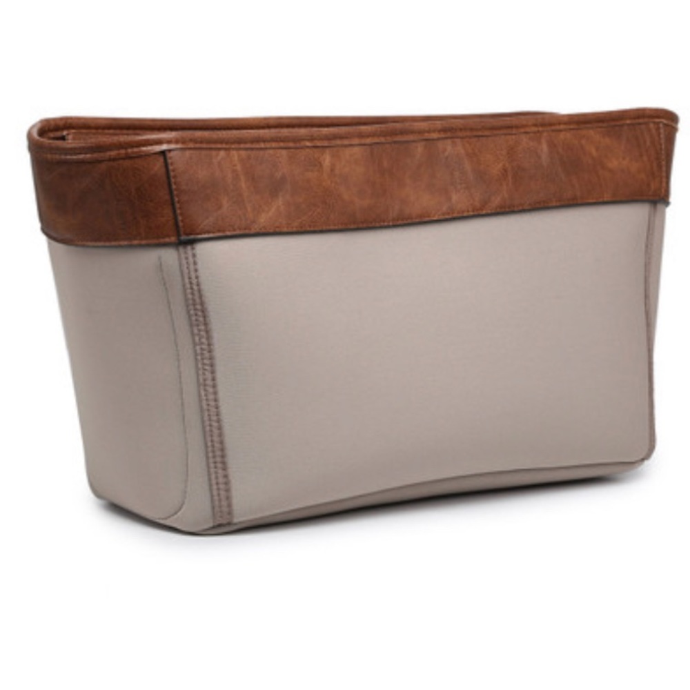 Re-stocked‼️- Taupe Versa Tote liner with zipper closure